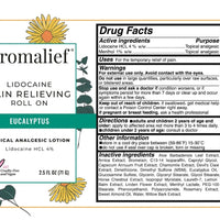 Aromalief vegan natural pain reliever ingredient list