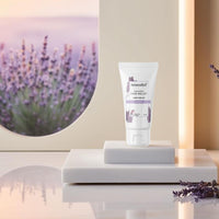 Lavender 2oz next to a mirror with lavender