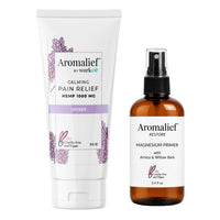 Soothing Pain Relief Creams and Magnesium Spray Set - Aromalief