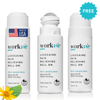 Workvie Lidocaine Roll On with Menthol & Arnica Buy 2 Get 1 Offer