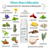 Workvie Lidocaine Roll On with Menthol & Arnica Buy 2 Get 1 Offer