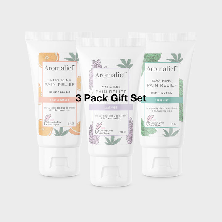 Aromalief Hemp Pain Relief Cream 3 pack Gift Set