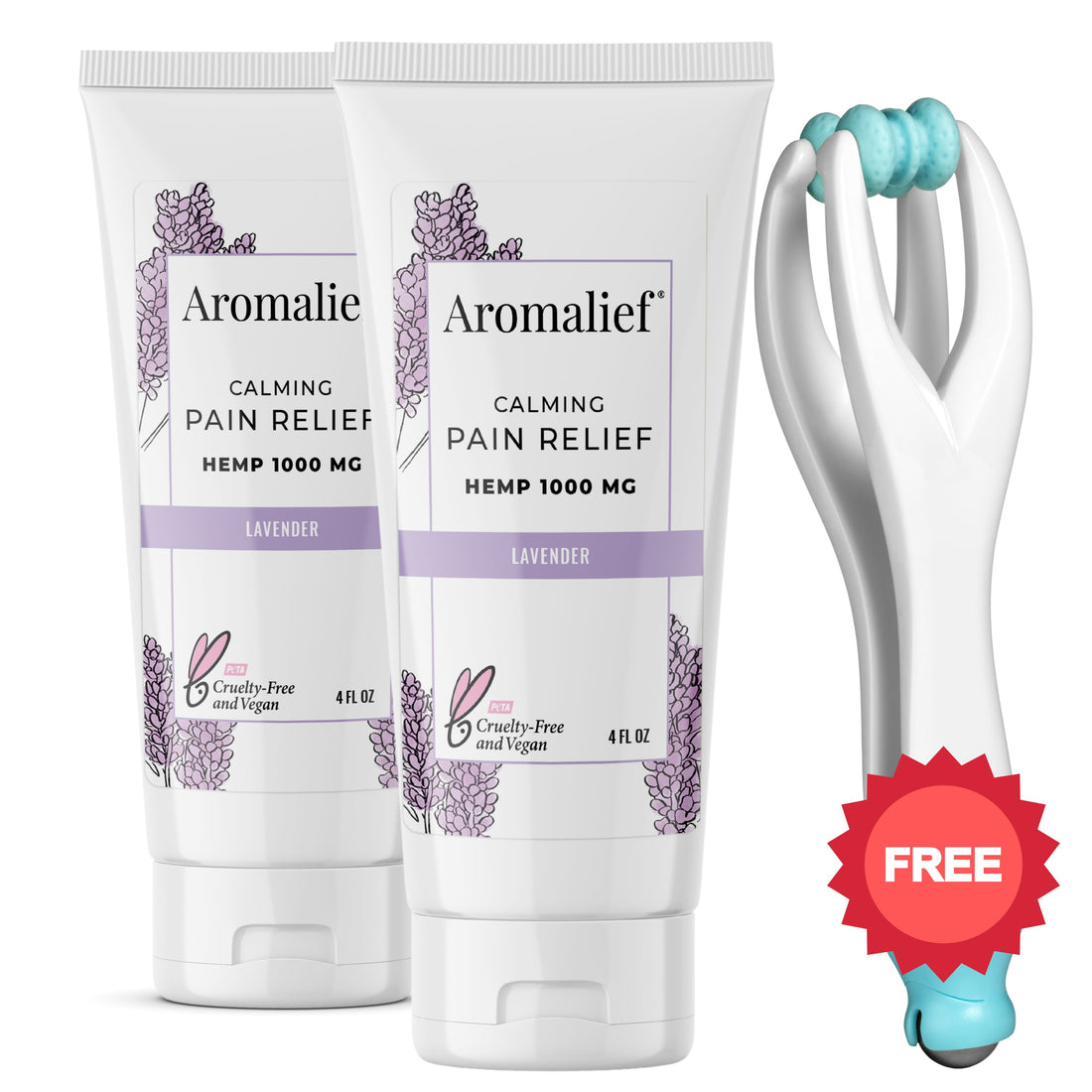 Pain Relief Cream and Finger Massager Aromalief