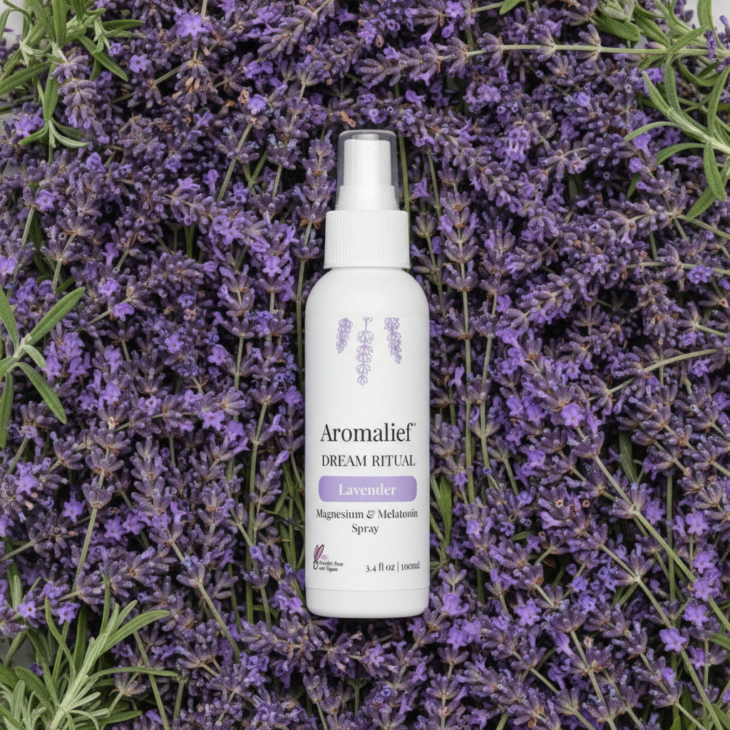 Lavender Magnesium Melatonin Spray Aromalief - 3.4 oz
