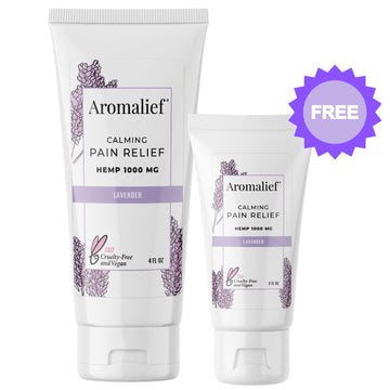 Aromalief Lavender Pain Relief Cream and Free Travel Cream Special Offer