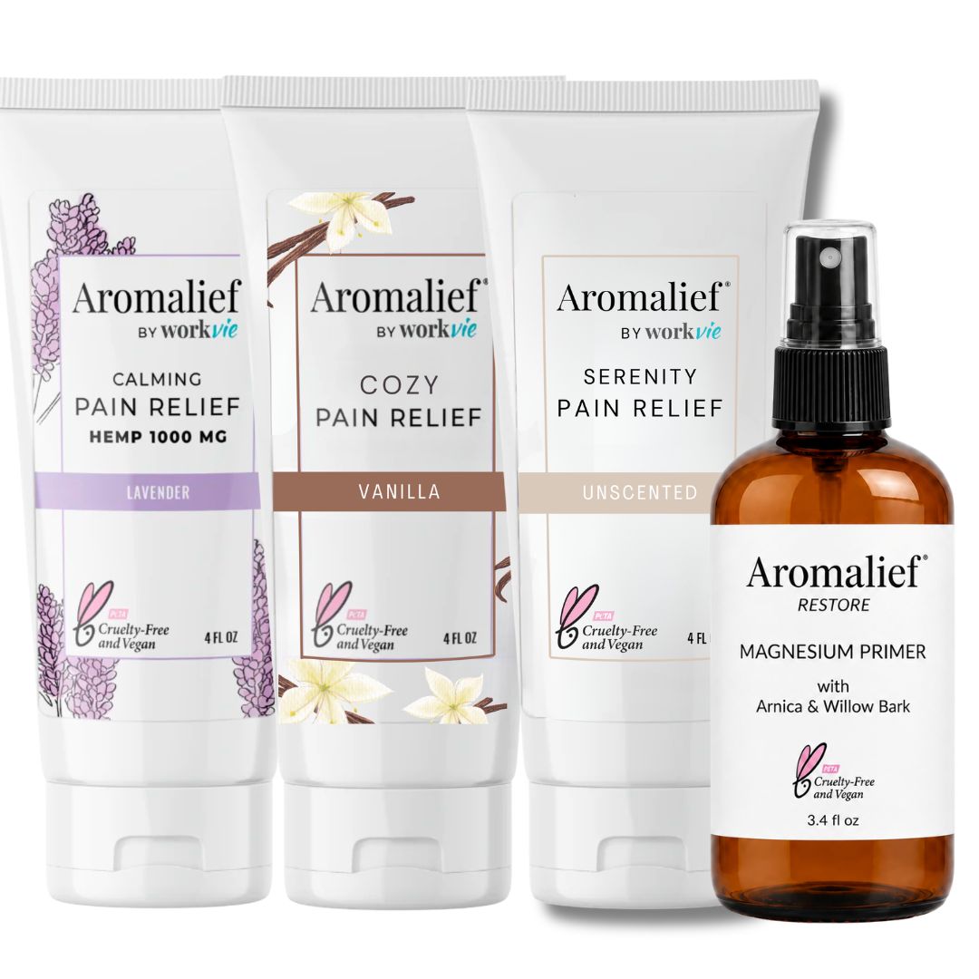 Soothing Pain Relief Creams and Magnesium Spray Set - Aromalief