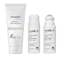 Workvie Roll On 2 Pack and Unscented Pain Relief Cream