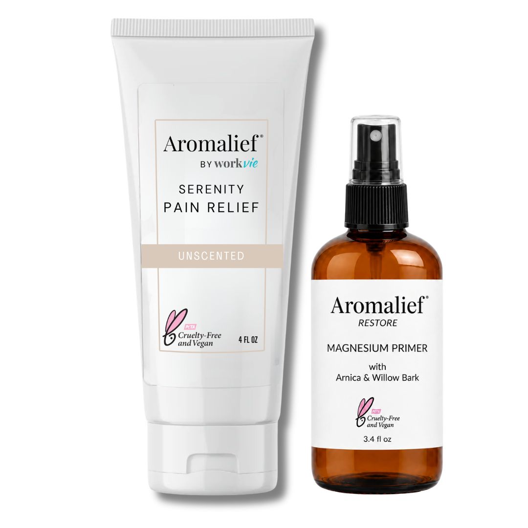 Soothing Pain Relief Creams and Magnesium Spray Set - Aromalief