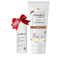 Aromalief Vanilla Pain Relief Cream and Roll On Value Set