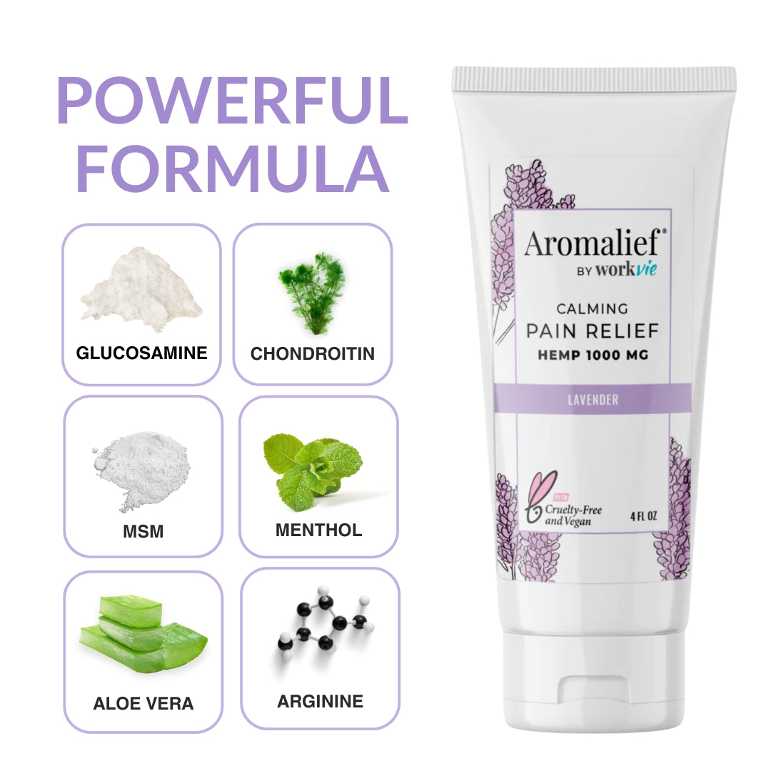 Aromalief Vegan Pain Relief Creams Bundle Plus Applicator
