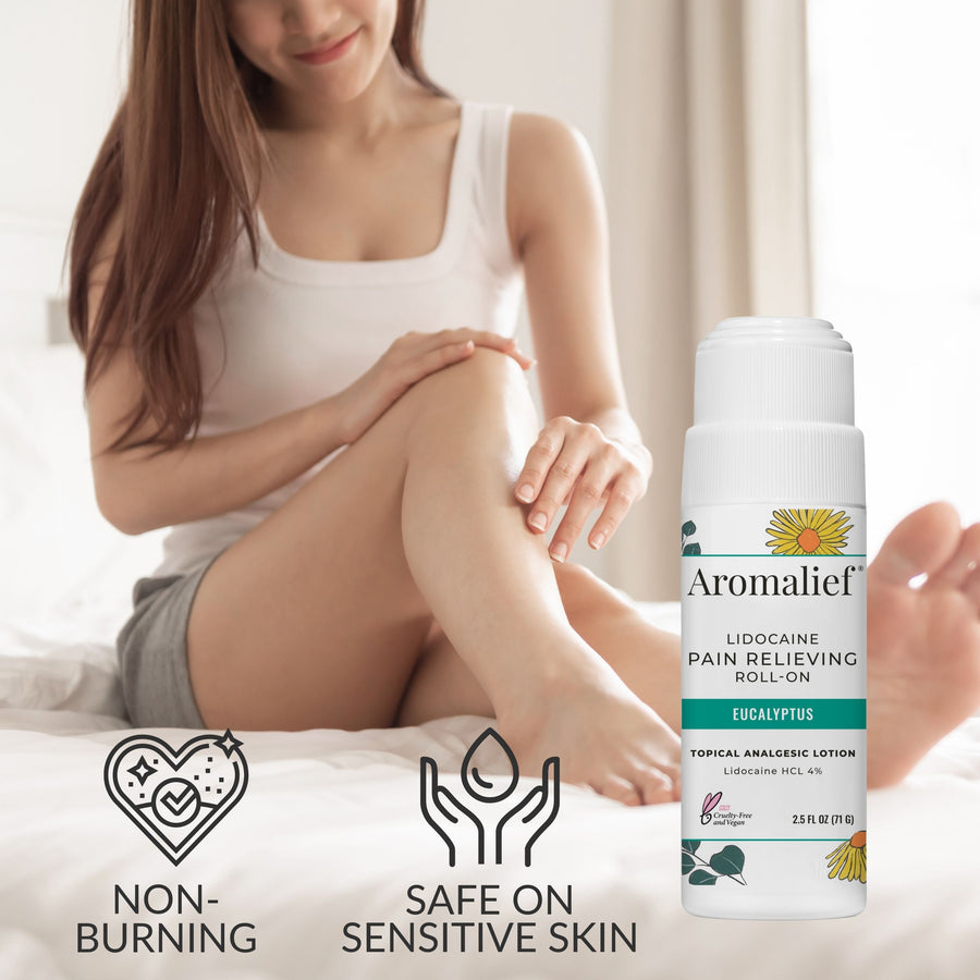 Aromalief Roll-On pain reliever for sensitive skin