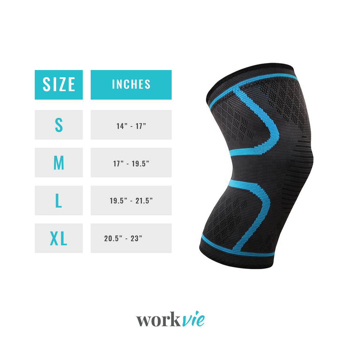 Compression Knee Sleeve - Size Chart