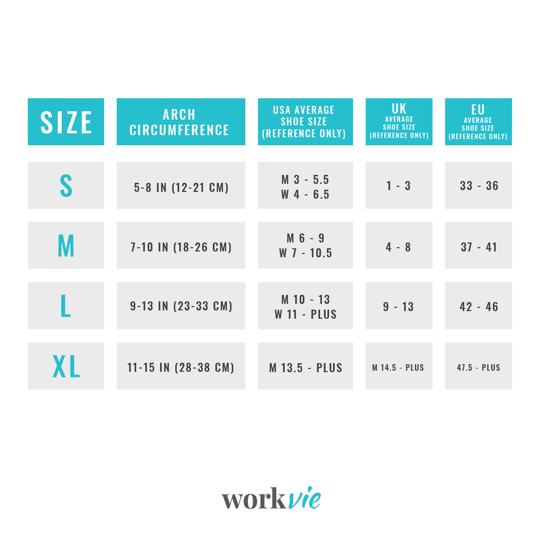 Compression Socks Size Chart